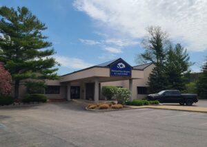 parking lot in front of Holland Eye Care entrance