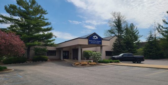 parking lot in front of Holland Eye Care entrance